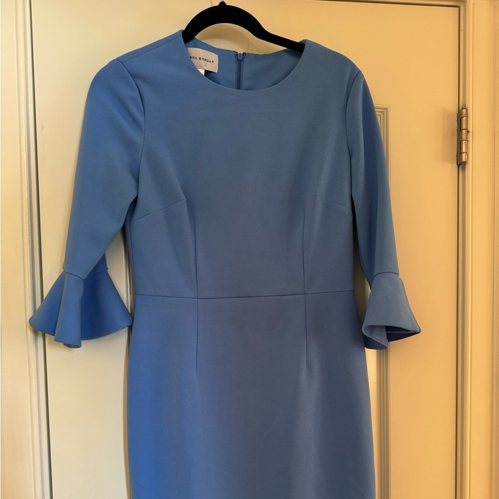 Blue Donna Morgan dress, EUC